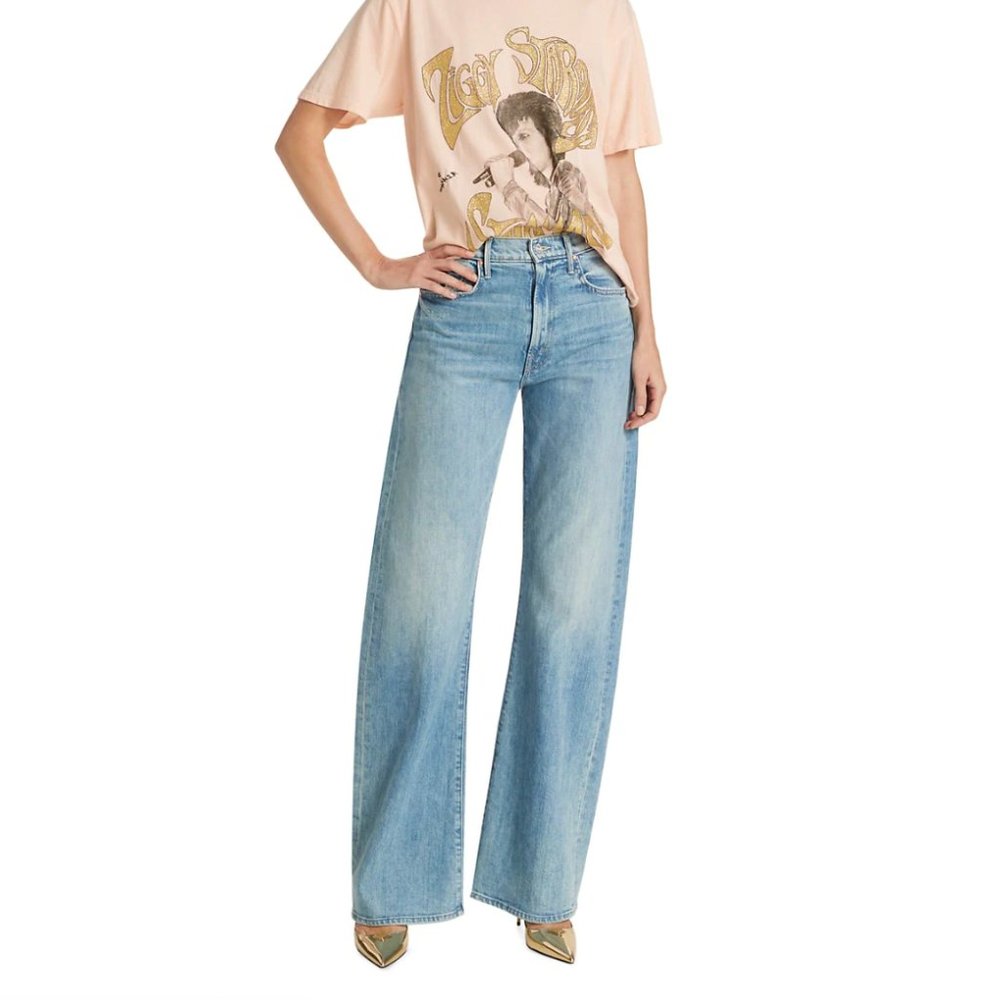 NWT Mother Lasso Wide Leg High Waist Jeans Size 27 $298 SOLD OUT